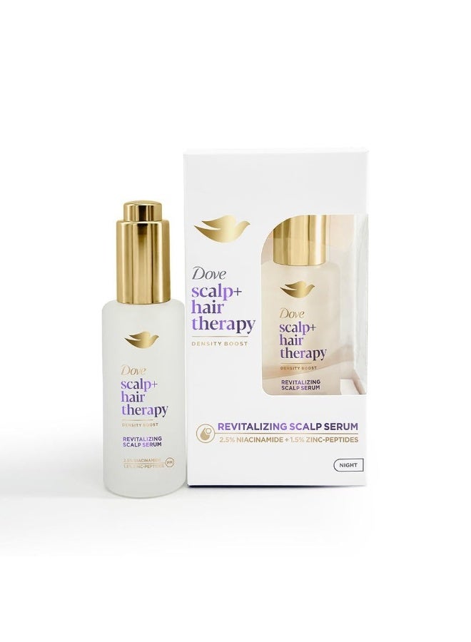 Dove Scalp + Hair Therapy Density Boost Revitalizing Scalp Serum with active ingredients 2.5% Niacinamide and 1.5% Zinc-peptides for visibly denser hair growth 50ml - Image 1